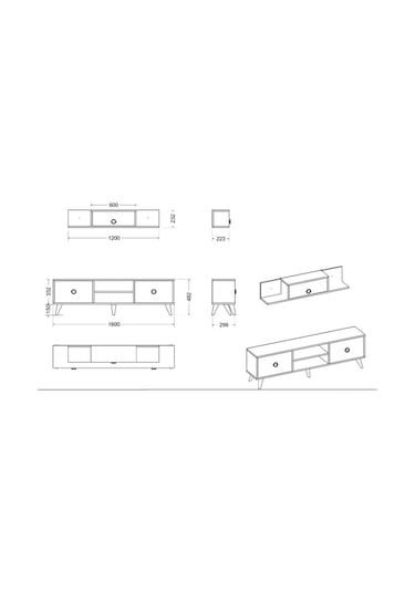 Beyaz Sophia Tv Ünitesi Beyaz