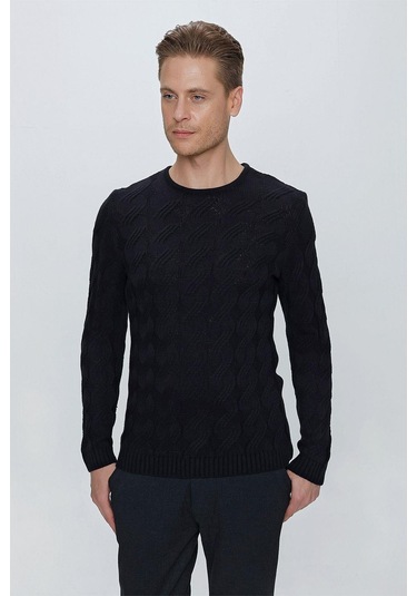 Efor Tr 856 Slim Fit Lacivert Klasik Triko Lacivert