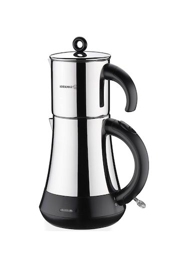 Korkmaz Hasbahçe Elektrikli Çaydanlık Parlak-siyah