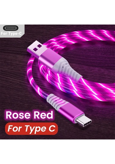 Snapbuy100w Led Parlayan Usb C Kablo Huawei Xiaomi Samsung Uyumlu Hızlı Şarjmavi2m