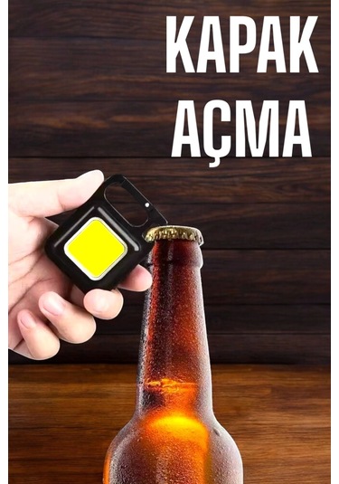 Anahtarlık Çok Amaçlı Mıknatıslı Taşınabilir Işık Led Şarjlı Çok Renkli