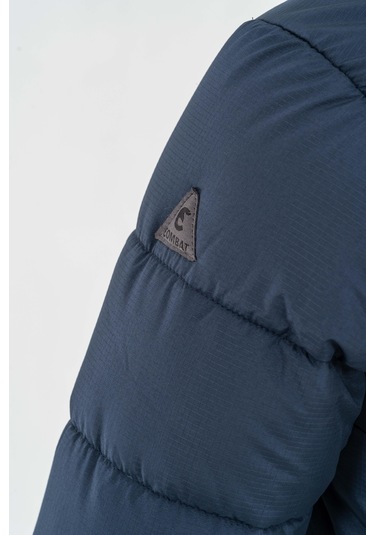 Tactical Şişme Mont Suya Dayanıklı Rüzgâr Geçirmez Dik Yaka Kapüşonlu Mont - 312-763-lacivert Lacivert