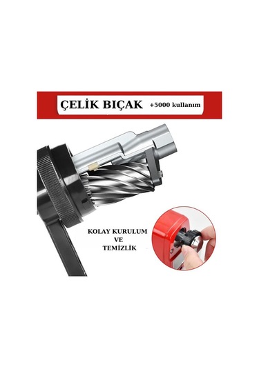 Mas 6732 Masa Tipi Büyük Kollu Kalemtraş - Kırmızı