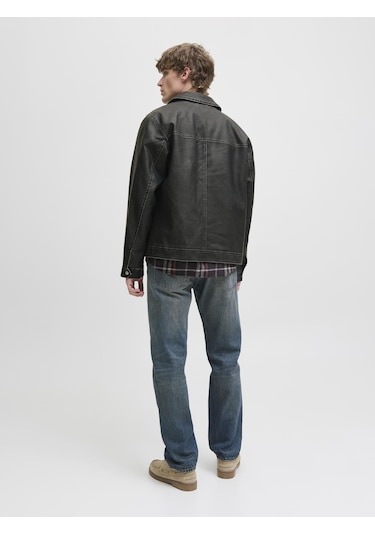 Erkek Suni Deri Ceket - Casablanca - 12278839 Black