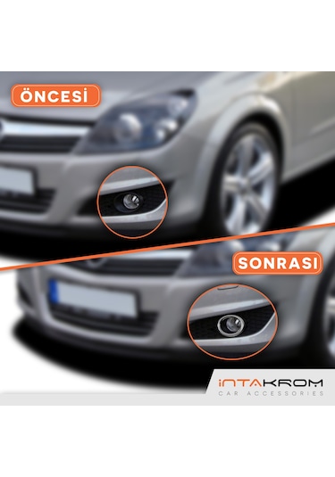 İntakrom Opel Astra H 2004 - 2010  Krom Sis Çerçevesi 2 Parça