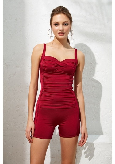 Pierre Cardin 221135 Fairy Sortlu Drapeli Yüzücü Mayo
