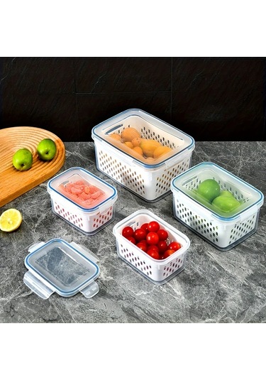 Fochsia 9 Parça Bpa İçermeyen Plastik Gıda Saklama Kabı Seti Assorted Varieties 3 Kutu 3 Süzgeç 3 Kapak Dondurucuya Uygun Sızdırmaz Acı Kahverengi