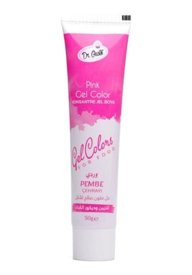 Dr Gusto Tüp Jel Gıda Boyası Pembe - 50 Gr