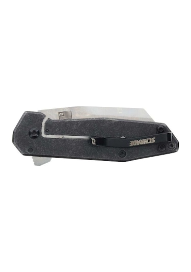 Schrade Usa Slyte Compact Katlanır Düz Saten D2 Çelik Kamp Bıçak - 1182277 Siyah