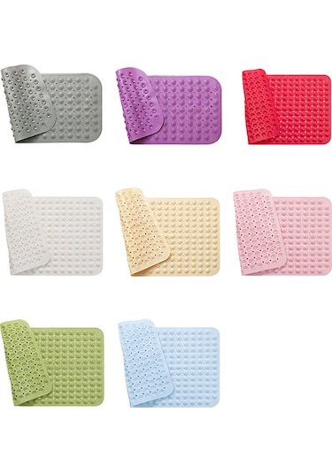 Gajeena Banyo Ve Küvet İçin Pvc Masajlı Güçlü Yapışkan Tabanlı Su Geçirgen Anti-kaygan Paspas, Açık Mavi Diğer