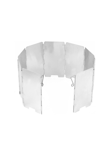 Novahub Genişletilmiş Mini 9 Parça Soba Kafası Ön Cam Taşınabilir Kamp Aksesuarları 8 Piece Windscreen Gümüş Gümüş