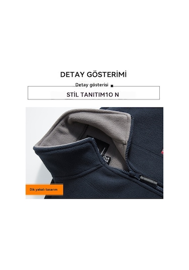 Sonbahar Ve Kış Sıcaklığı İçin Erkek Polar Ceket Kırmızı