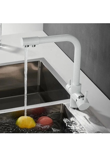 Ayasya Yapı Beyaz Aritmali Batarya Beyaz Arıtmalı Mutfak Bataryası 3girisli Batarya Beyaz