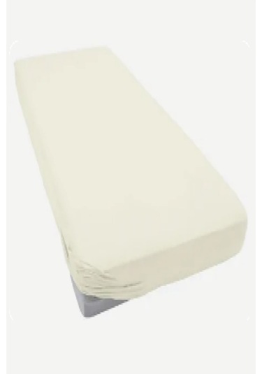 Mycey Krem Lastikli Streç Battal Boy Havlu Çarşaf 180x200 Cm Krem