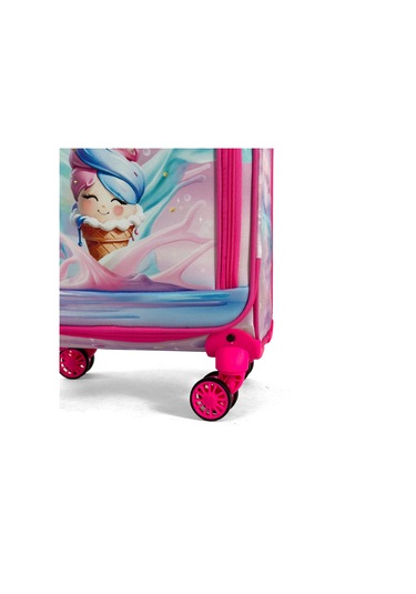 Çocuk Karakterli 4 Tekerlekli Valiz, Eğlenceli Seyahat Arkadaşı - Dondurma Dondurma