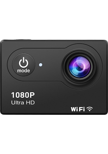 Trendooze 2.0 İnç Lcd Ekranlı 1080p Ultra Hd Aksiyon Kamerası 12mp 30m Su Geçirmez Sarsıntı Önleyici 120 Geniş Açı Su Geçirmez Kasa Adaptörleri Jj Siyah