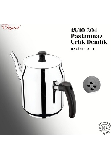 No3 Kahveci Demliği Bakalit Kulp - Siyah Siyah