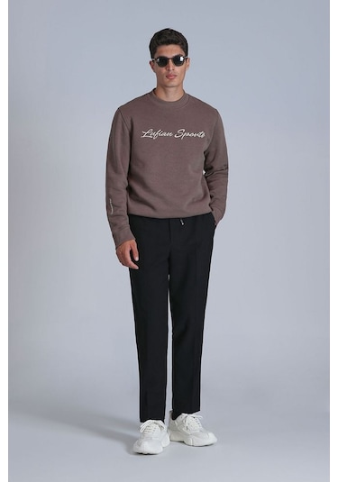 Lufian Erkek Loved Sweatshirt 112030137 Açık Kırmızı Açık Kırmızı