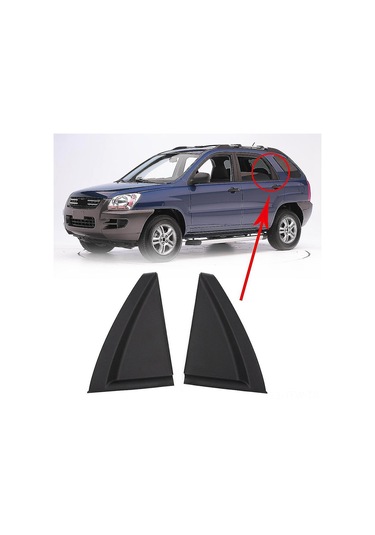 Tenfowee 2006-2010 Kıa Sportage İçin Kolay Montajlı Arka Cam Kapak Kiti - Siyah, 2 Parça Set