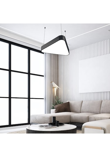 Üçgen Davul Modern Led Avize Linear Armatür Lineer