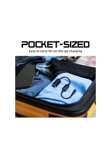 Honeybeeshop 1 Bilgisayar 1 Veya 2 Adet Usb C Erkek 12v Sigara Çakmak Adaptörü Hızlı 18w Şarj Kompakt Araç Güç Dönüştürücü Kablosu Dash Cam Led Işıklar Gps İçin