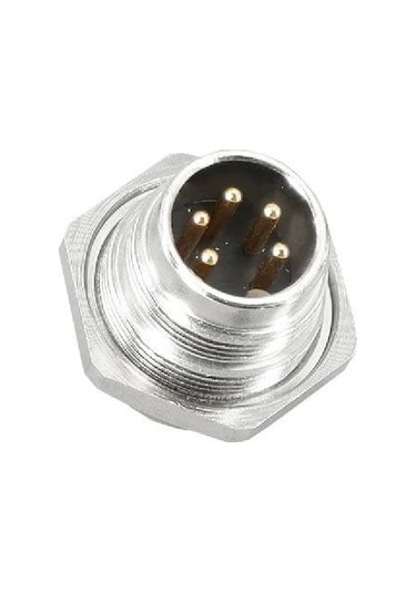 Maojwei J09-5b1 ,m16/5pin Makine Montaj Tip Düz/erkek Konnektör