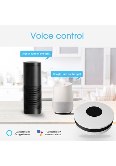 Shineyee Nas-ır02w Tuya Wifi Akıllı Sesli Ir Kumanda: Alexa/google Home Desteği, Tv/klima/fan Kontrolü, 360 7m Menzil, 2.4g Wifi, Akıllı Hayat Uygulaması