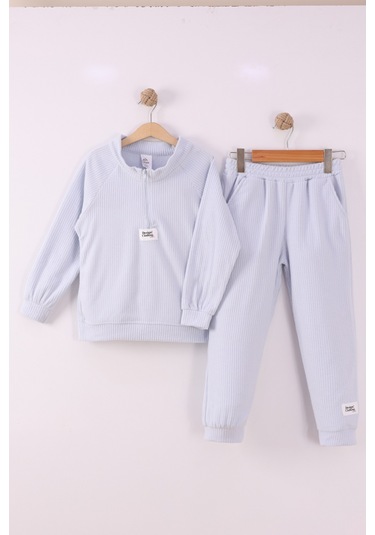 Monox Erkek Çocuk Reglan Kol Fitilli Polar Takım Mavi