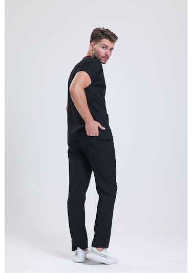 Likralı Üniforma Unisex Siyah