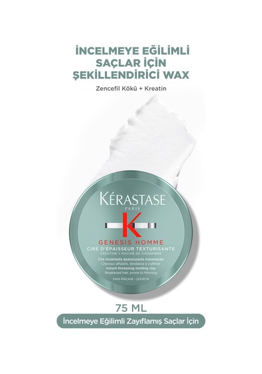 Genesis Homme Şekillendirici Wax 75 Ml