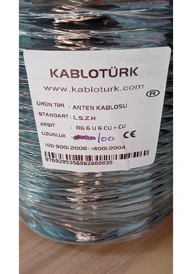 Tam Bakır H.free Rg6 U6 Cu/cu Anten Kablosu 100 Metre
