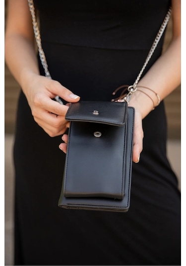 Bizoon Ol-2021-I Telefon Bölmeli Zincir Askılı Çapraz Çanta