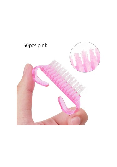 10/20/50/100 Adet Kolu Kavrama Tırnak Fırçası Tırnak Fırçalama Temizleme Tırnak Fırçaları Temizleyici Tırnak Scrubber Toplu Erkekler Kadınlar İçin Açık Sarı