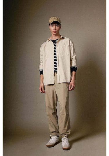 DeFacto Jogger Gabardin Pantolon Regular Beli Bağcıklı Cepli Lastikli Paça B7493AX24SPBG783