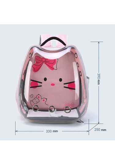 Dm Cbtx Karikatür Desenli Kedi Şeffaf Pet Çantası - Uzay Kapsülü Sırt Çantası, Mavi