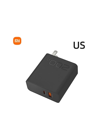 Mıjıa Xiaomi 200w Gan Ultra Hızlı Şarj Cihazı Usb Pd 2-in-1 Tip C İphone Uyumlu Huawei Samsung Şarj Aleti Brdistribütör Garantili