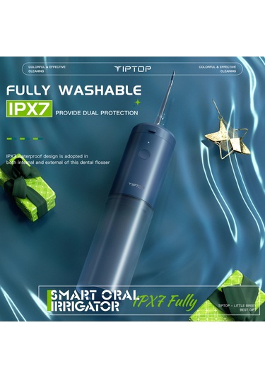 Vkemall Taşınabilir Yeşil Elektrikli Diş İpi Makinesi - 3 Modlu Ipx7 Su Geçirmez