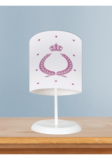 Mekta Home Bebek Ve Çocuk Odası Taç Çelenk Ve Yıldız Desenli Abajur
