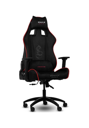 Rio Pus Balerion Terletmez Kadife Kumaş Siyah Gaming Oyuncu Koltuğu -10 Siyah