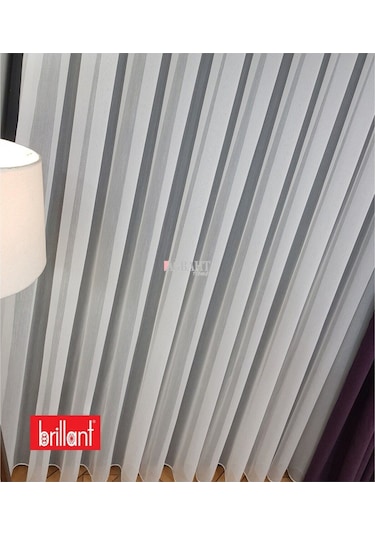Brillant Ütü İstemez Ağır Gramajlı Kırışmaz Balık Sırtı Desen Tül Perde