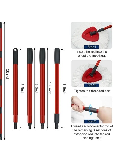 Total Reine Vileda Turbo Mops İçin 4 Bölmeli Sap 437353133