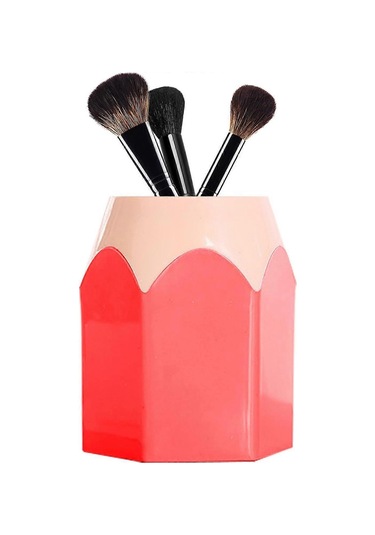 Ganzhoushop Kırmızı Kalem Tutucu Bardak, Masaüstü Kalem Saklama Rafı