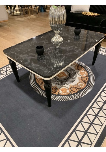 Akset Orta Sehpa Lüx Siyah Mermer