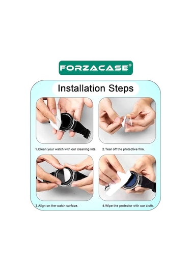 Forzacase Huawei Watch Gt5 Pro 46mm İle Uyumlu Temperli Kırılmaz Cam Ekran Koruyucu - Fc861 Şeffaf