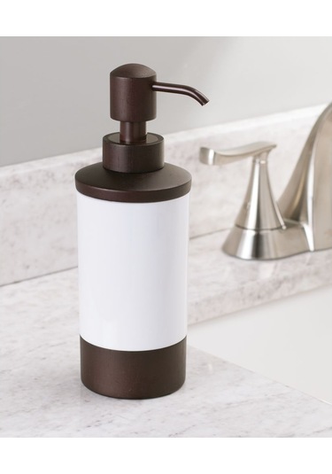 Sıvı Sabunluk Ahsap Tasarımlı Akrilik 7x7x21cm 325ml Çok Renkli