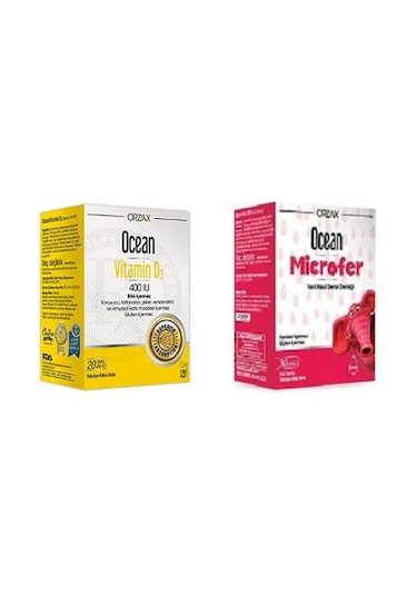 Ocean D3 Vitamini 400 IU 20ml + Ocean Microfer Damla 30ml
