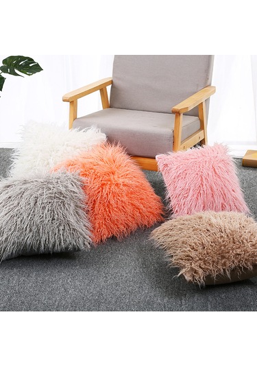 Geekyou Pembe 45x45cm Yumuşak Tüylü Dekoratif Yastık Kılıfı - Gizli Fermuarlı, Düşük Tüketimli, Ev/araba/uyku Odası Uygun Yastık İçeriği Yok Diğer