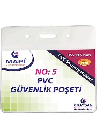 Mapi No:5 Pvc Güvenlik Kartı Poseti 85x115 100'lü Paket