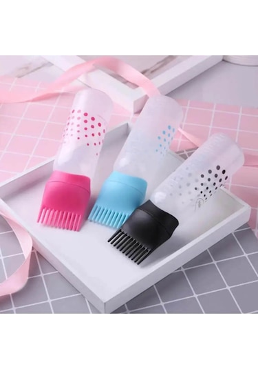 Anadolu Saray Pratik Hazneli Taraklı Saç Boyama Şişesi Saç Yağı Uygulama Tarağı