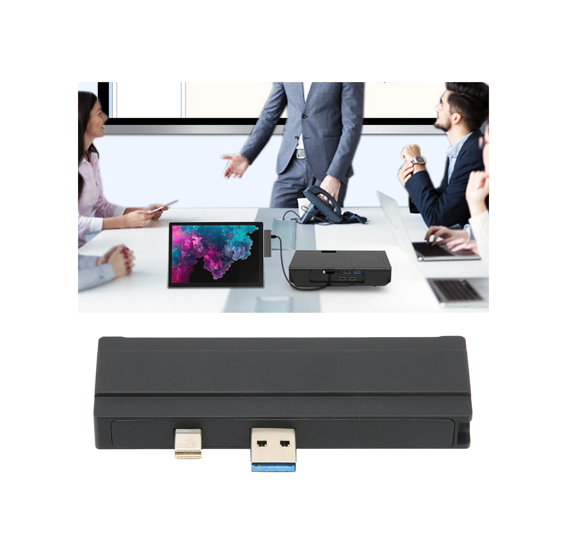 Xiyyadms Surface Pro 4/5/6 İçin 5-in-1 Usb 3.0 Hub: 4k Hdmı Çıkışı, 2x Usb 3.0, Sd/tf Kart Okuyucu, Siyah Alüminyum Dizüstü扩展底座